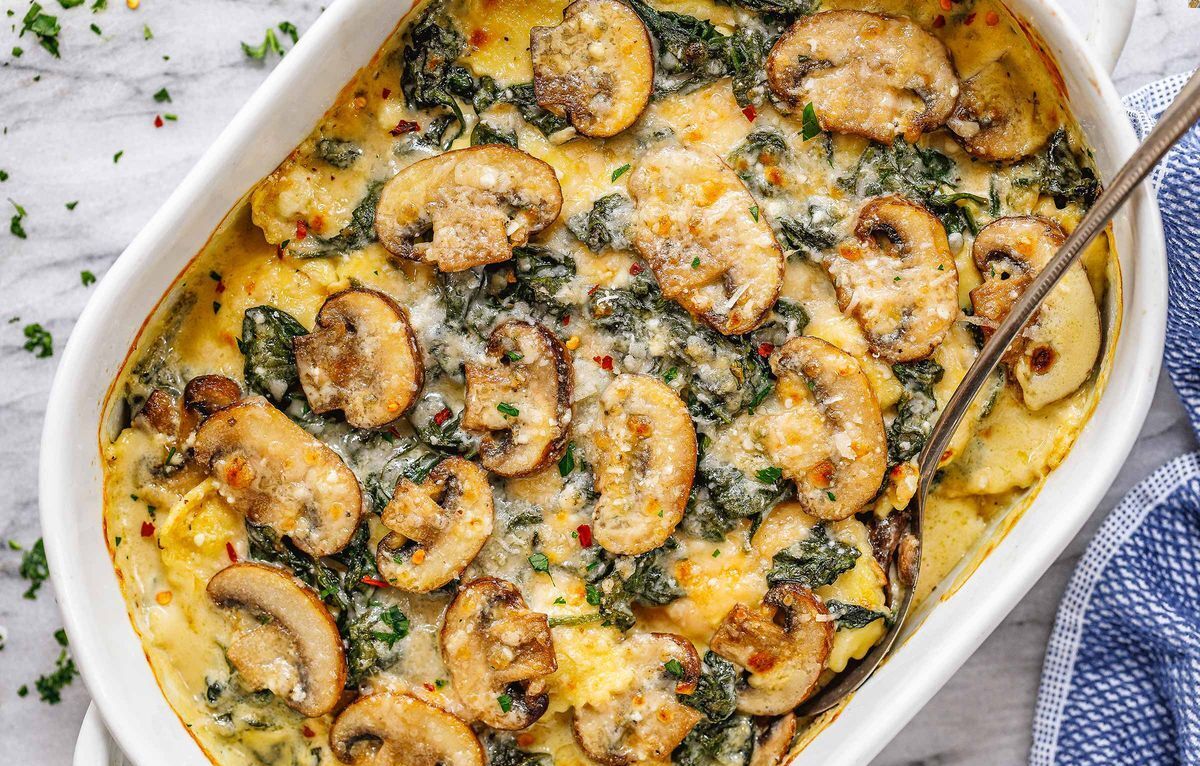 Spinach Mushroom Casserole Recipe