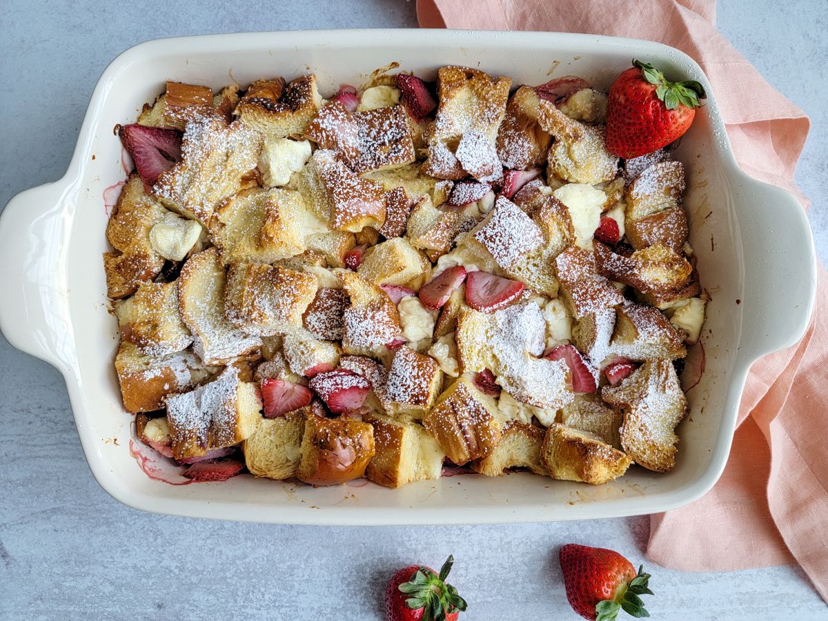 Strawberry Cream Cheese French Toast Casserole Recipe