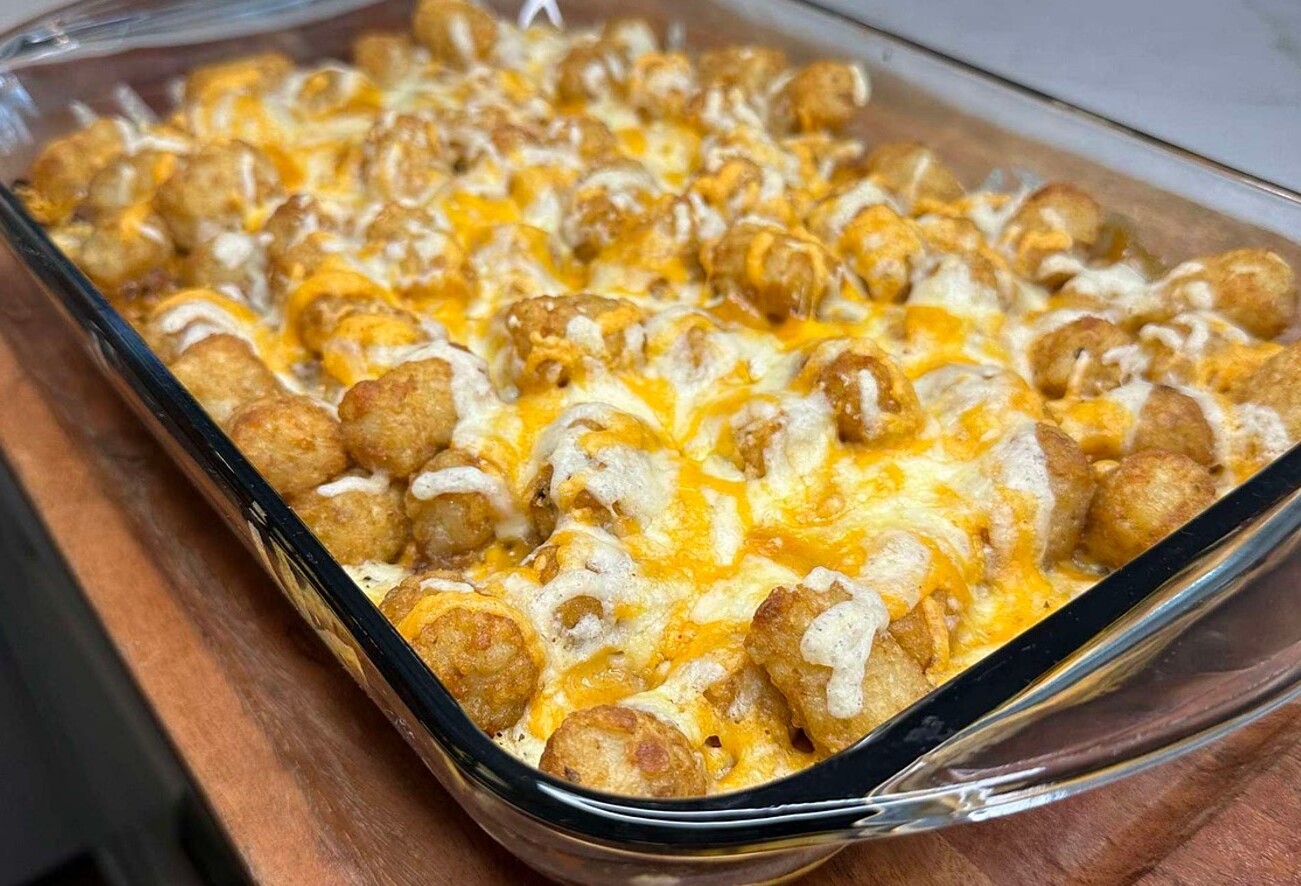 Tater Tot Casserole Recipe with Rotel