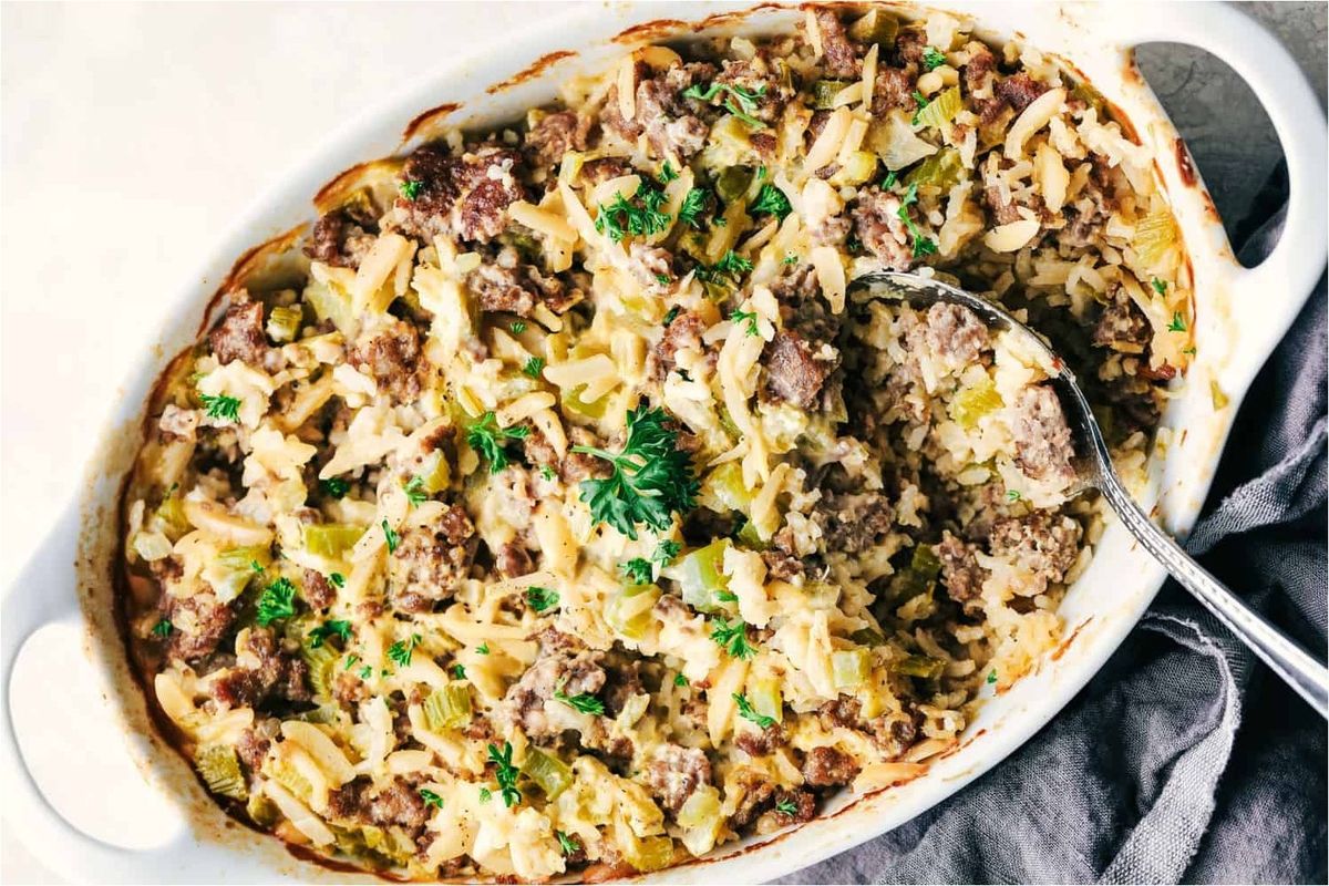 Turkey Sausage and Rice Casserole Recipe