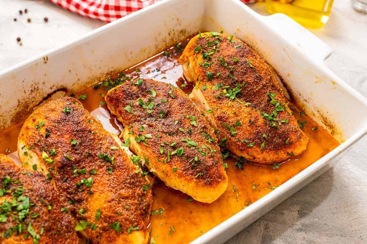 Three Ingredient Baked Chicken Breasts Recipe