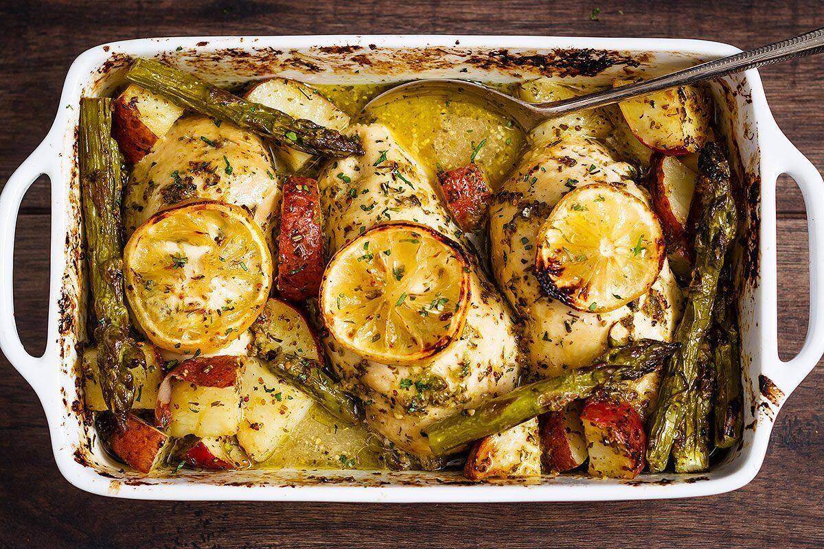 Baked Chicken Breasts and Vegetables Recipe