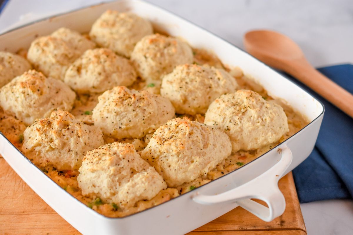 Chicken Pot Pie with Biscuit Crust Recipe