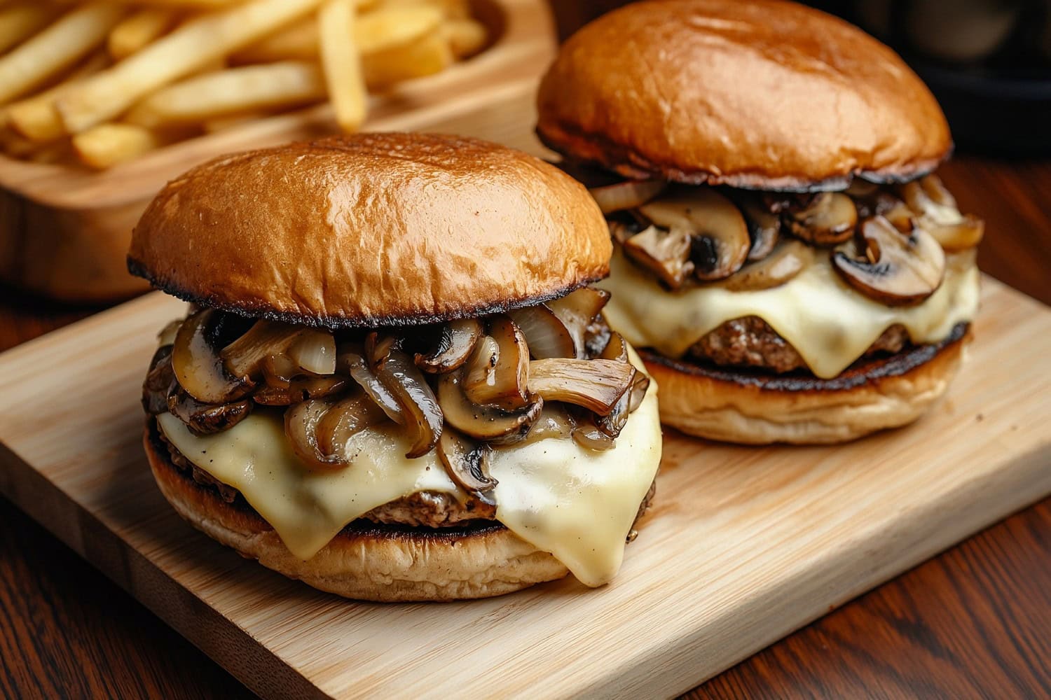 Grilled Mushroom Swiss Burgers Recipe