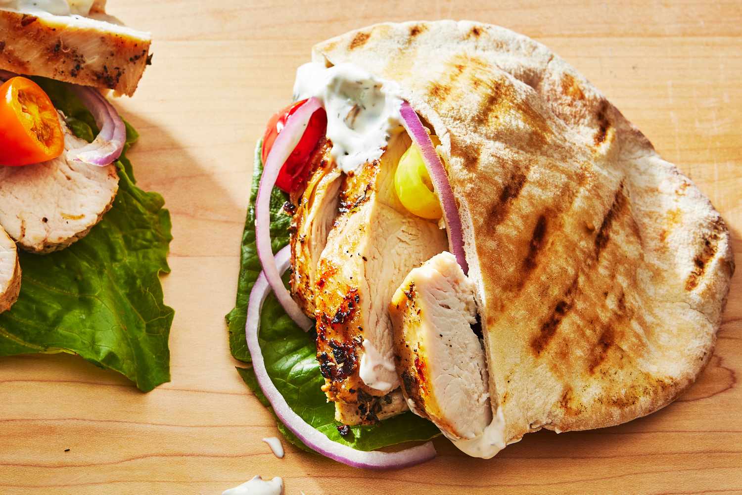 Marinated Chicken Pita Sandwich Recipe