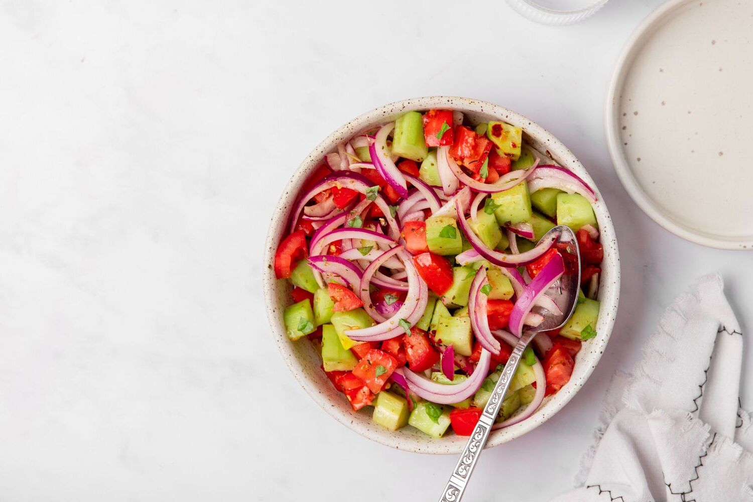 Marinated Cucumber Onion and Tomato Salad Recipe