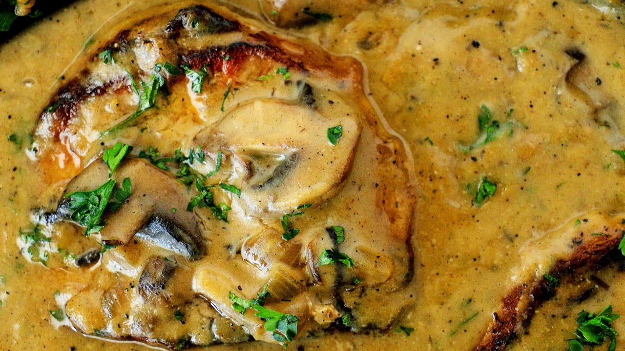 Pork Chops in Garlic Mushroom Sauce Recipe